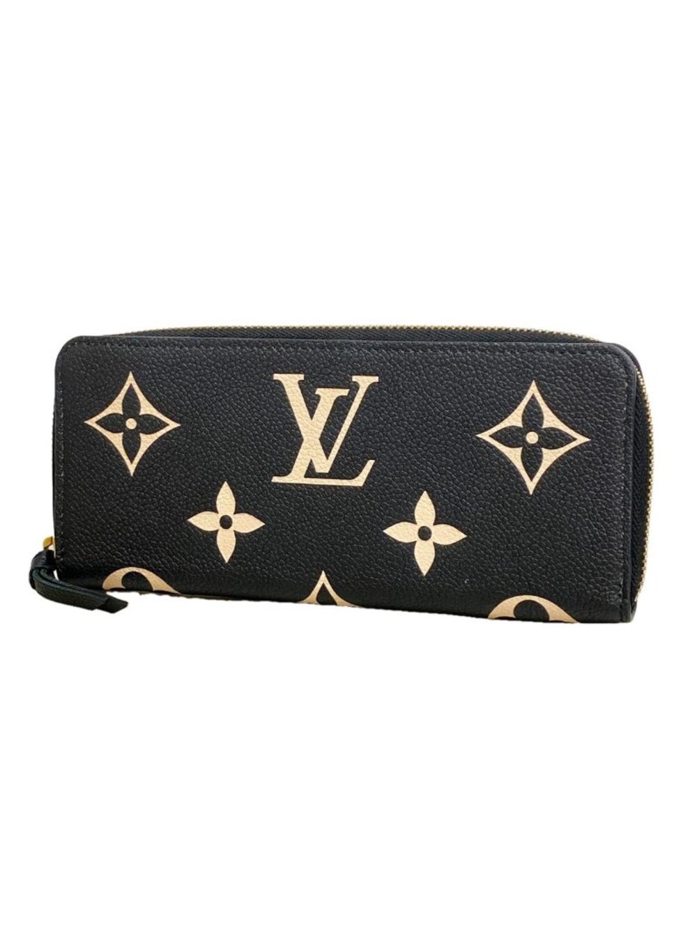 Louis Vuitton Wallet Monogram Empreinte Bicolor Portefeuille Clemence Black